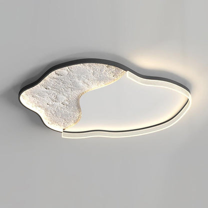 Contemporary Lunar LED Flush Mount Ceiling Light