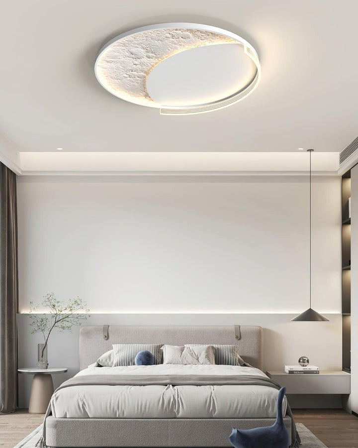 Contemporary Lunar LED Flush Mount Ceiling Light