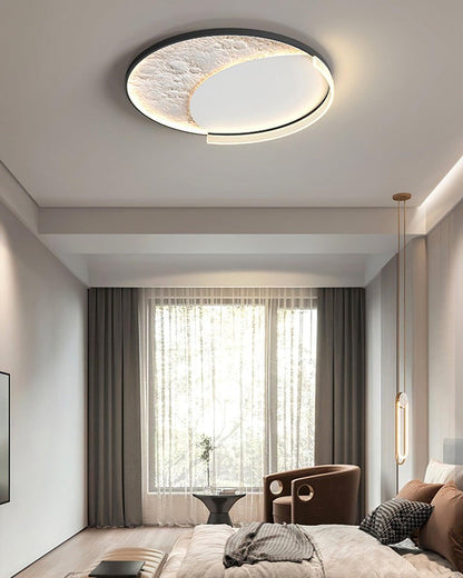 Contemporary Lunar LED Flush Mount Ceiling Light