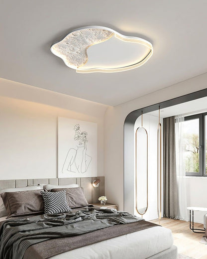 Contemporary Lunar LED Flush Mount Ceiling Light