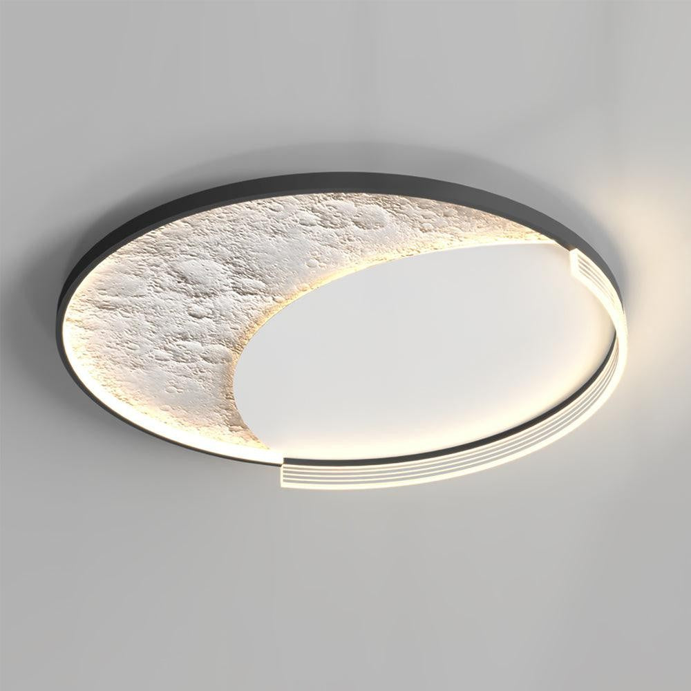 Contemporary Lunar LED Flush Mount Ceiling Light