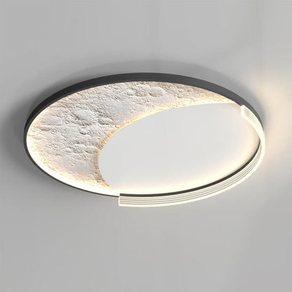 Contemporary Lunar LED Flush Mount Ceiling Light