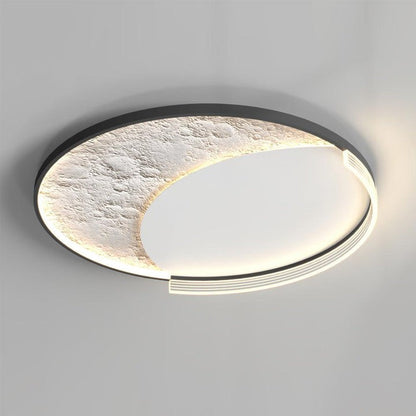 Contemporary Lunar LED Flush Mount Ceiling Light