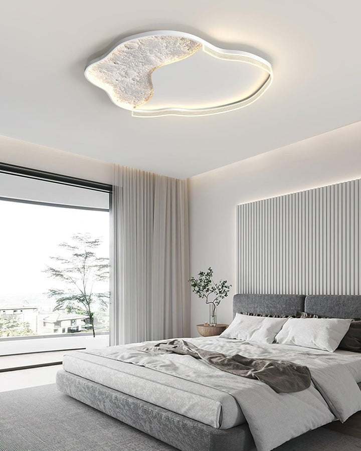 Contemporary Lunar LED Flush Mount Ceiling Light