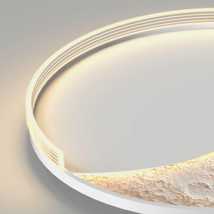 Contemporary Lunar LED Flush Mount Ceiling Light