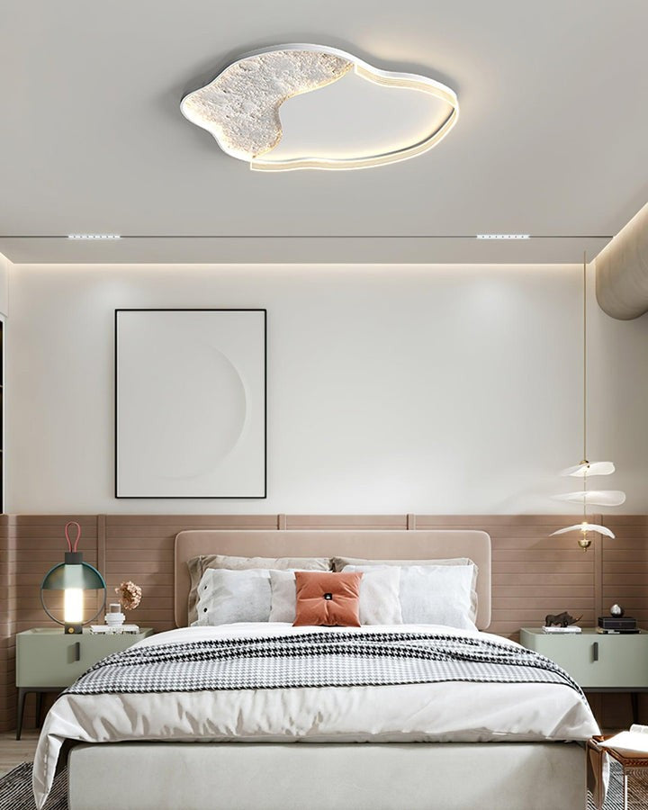 Contemporary Lunar LED Flush Mount Ceiling Light