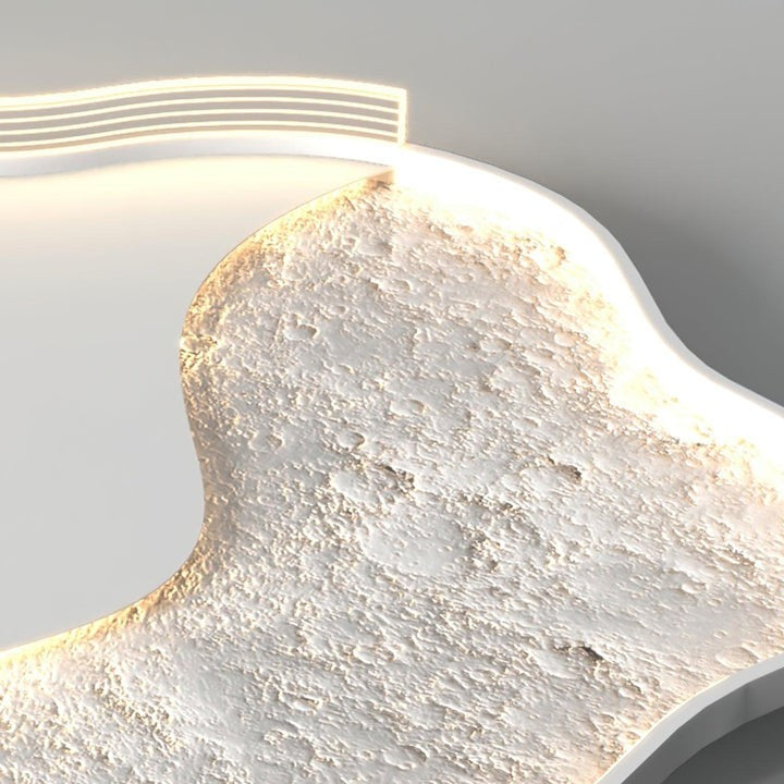 Contemporary Lunar LED Flush Mount Ceiling Light