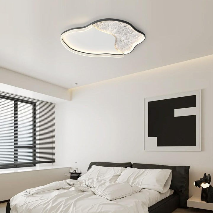 Contemporary Lunar LED Flush Mount Ceiling Light