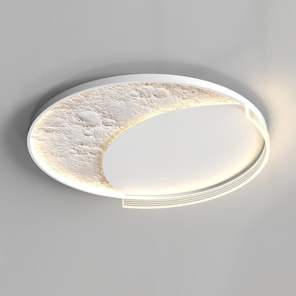 Contemporary Lunar LED Flush Mount Ceiling Light