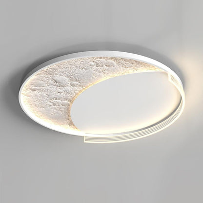 Contemporary Lunar LED Flush Mount Ceiling Light