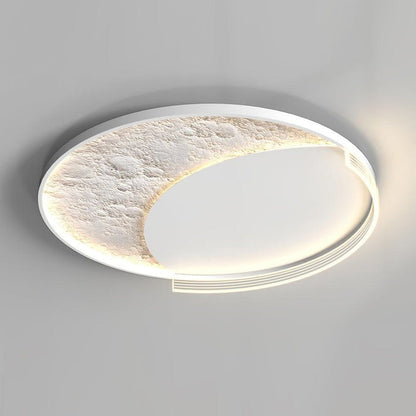 Contemporary Lunar LED Flush Mount Ceiling Light