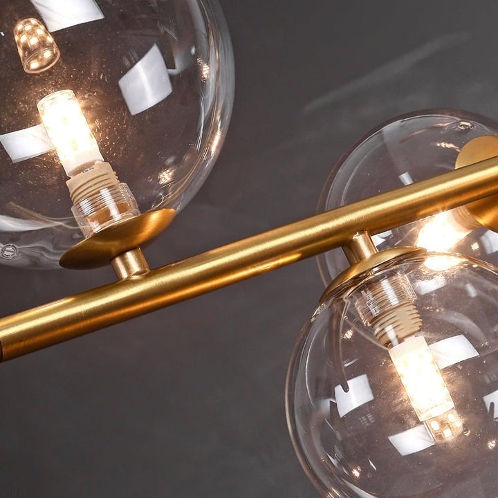Contemporary Metal & Glass Dining Chandelier