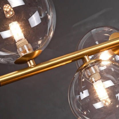 Contemporary Metal & Glass Dining Chandelier