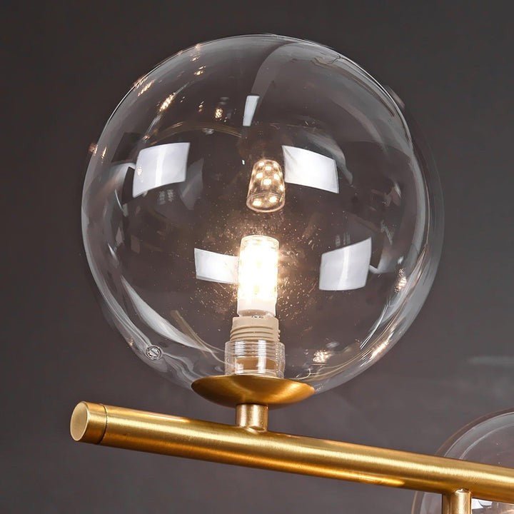 Contemporary Metal & Glass Dining Chandelier