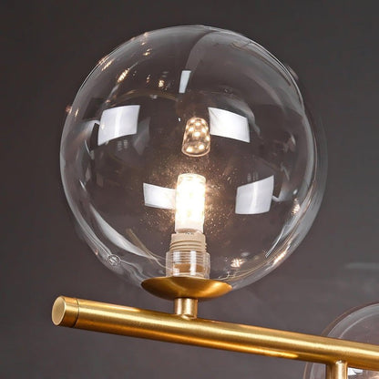 Contemporary Metal & Glass Dining Chandelier