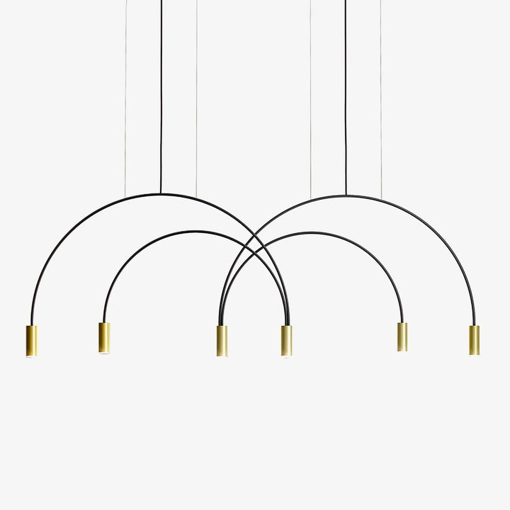 Contemporary Overlapping Arc LED Pendant Lamp