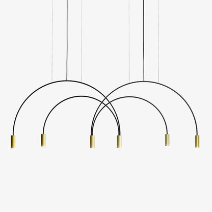 Contemporary Overlapping Arc LED Pendant Lamp