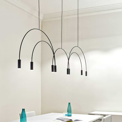 Contemporary Overlapping Arc LED Pendant Lamp