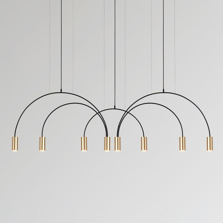 Contemporary Overlapping Arc LED Pendant Lamp