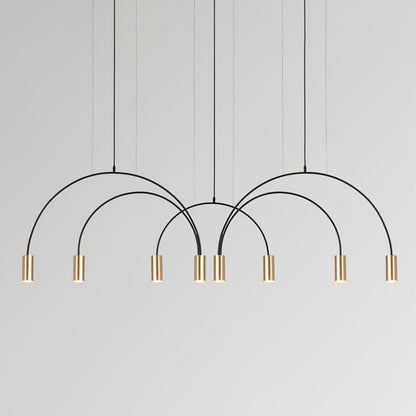 Contemporary Overlapping Arc LED Pendant Lamp