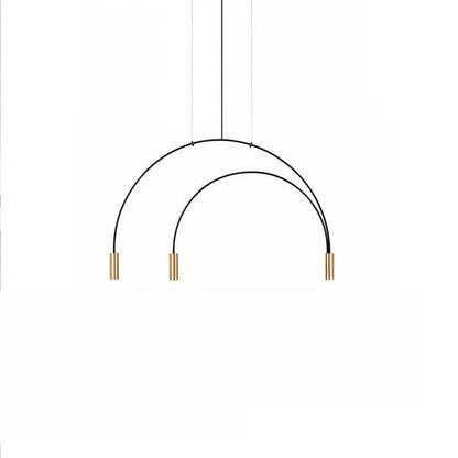 Contemporary Overlapping Arc LED Pendant Lamp