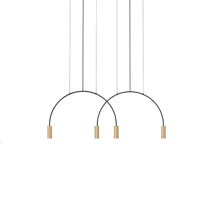 Contemporary Overlapping Arc LED Pendant Lamp