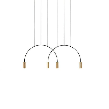 Contemporary Overlapping Arc LED Pendant Lamp