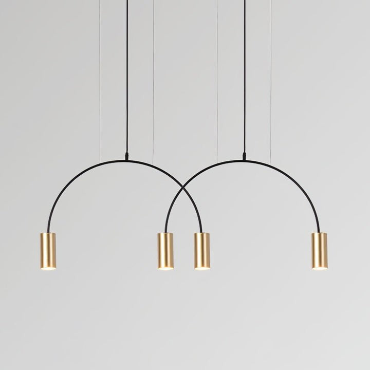 Contemporary Overlapping Arc LED Pendant Lamp