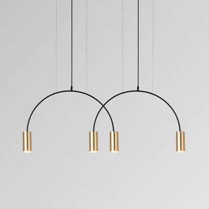 Contemporary Overlapping Arc LED Pendant Lamp