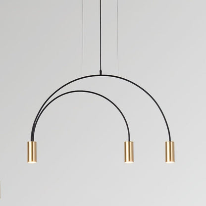 Contemporary Overlapping Arc LED Pendant Lamp