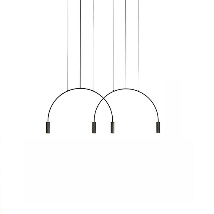 Contemporary Overlapping Arc LED Pendant Lamp