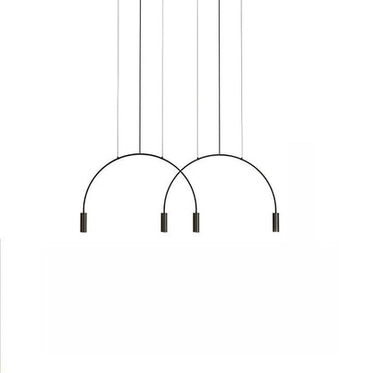 Contemporary Overlapping Arc LED Pendant Lamp