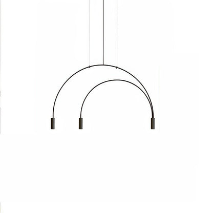 Contemporary Overlapping Arc LED Pendant Lamp