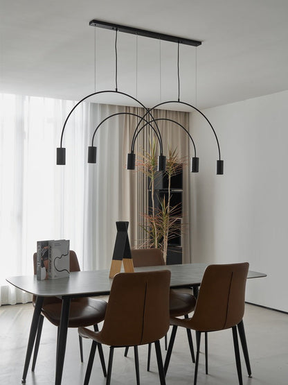 Contemporary Overlapping Arc LED Pendant Lamp