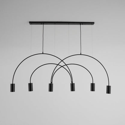 Contemporary Overlapping Arc LED Pendant Lamp