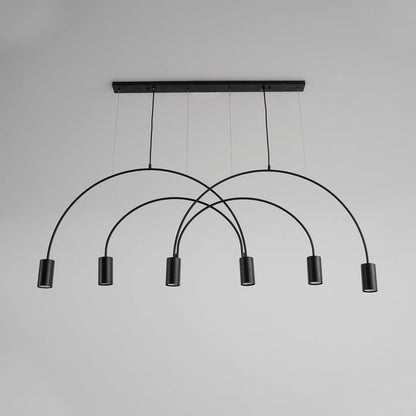 Contemporary Overlapping Arc LED Pendant Lamp