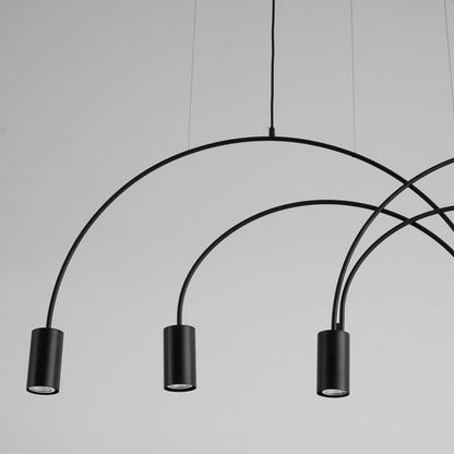 Contemporary Overlapping Arc LED Pendant Lamp