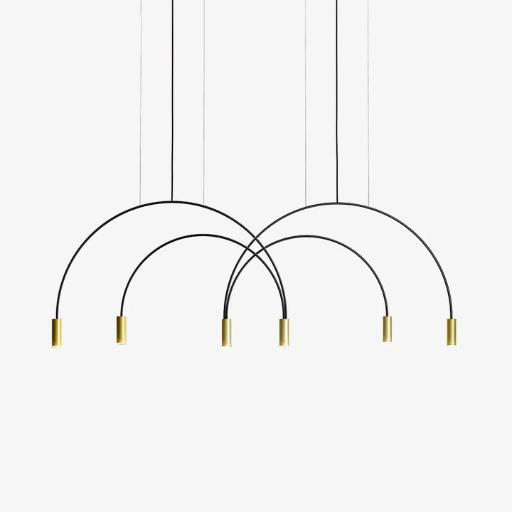 Contemporary Overlapping Arc LED Pendant Lamp