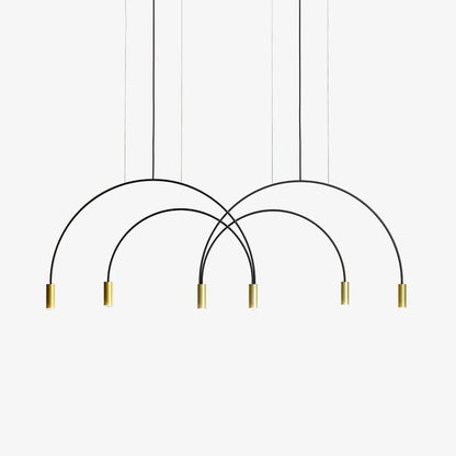 Contemporary Overlapping Arc LED Pendant Lamp