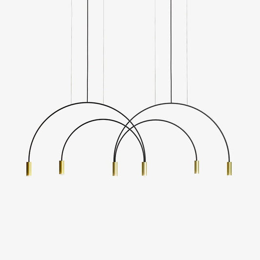 Contemporary Overlapping Arc LED Pendant Lamp