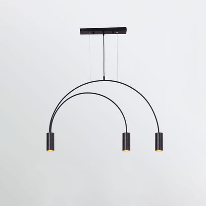 Contemporary Overlapping Arc LED Pendant Lamp