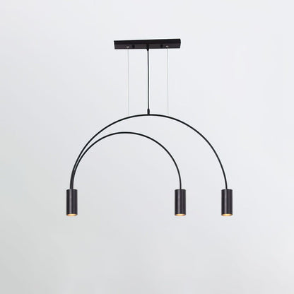 Contemporary Overlapping Arc LED Pendant Lamp