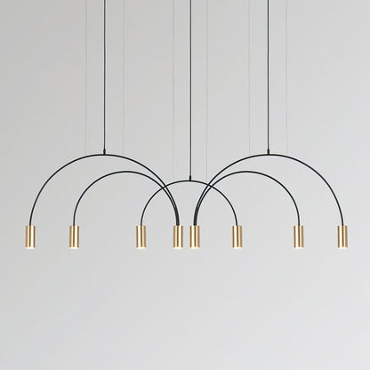 Contemporary Overlapping Arc LED Pendant Lamp