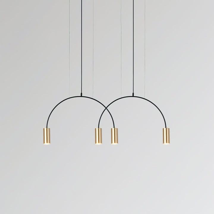 Contemporary Overlapping Arc LED Pendant Lamp
