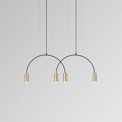 Contemporary Overlapping Arc LED Pendant Lamp
