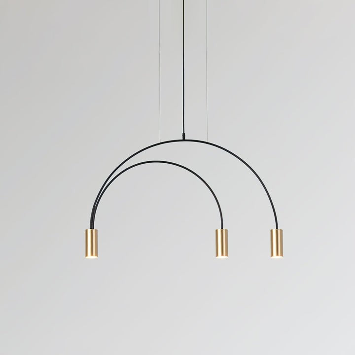 Contemporary Overlapping Arc LED Pendant Lamp