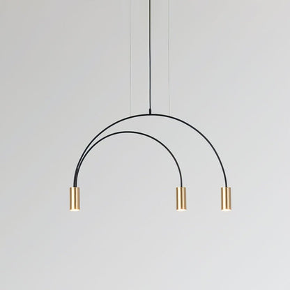 Contemporary Overlapping Arc LED Pendant Lamp