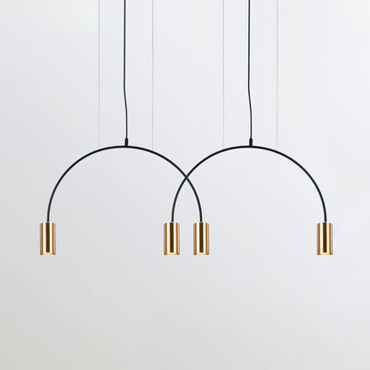 Contemporary Overlapping Arc LED Pendant Lamp