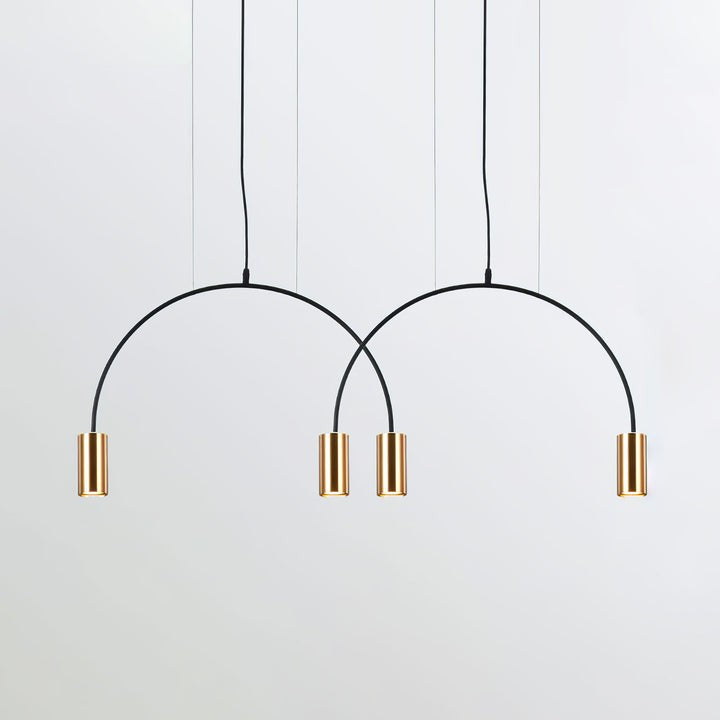 Contemporary Overlapping Arc LED Pendant Lamp