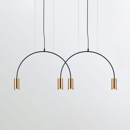 Contemporary Overlapping Arc LED Pendant Lamp